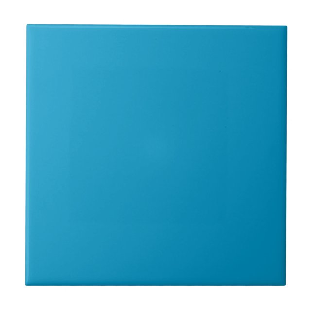 Tropical Blue Solid Color | #0097c8 Fliese (Vorderseite)
