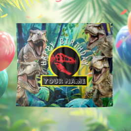 Tropical Blue T Rex Hintergrund Wandteppich