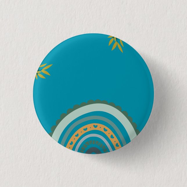 Tropical Blue Teal Button (Vorderseite)