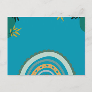 Tropical Blue Teal Feiertagspostkarte