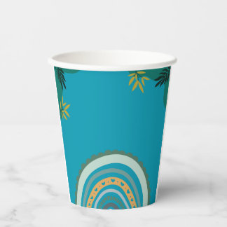 Tropical Blue Teal Pappbecher