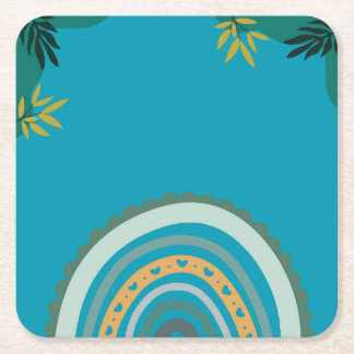 Tropical Blue Teal Rechteckiger Pappuntersetzer