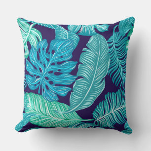 Tropical Blue Throw Kissen