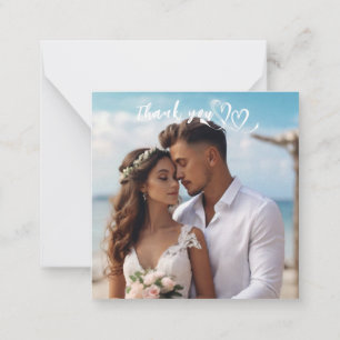 Tropical Blues & Grüntöne Öko Beach Vielen Dank Mitteilungskarte