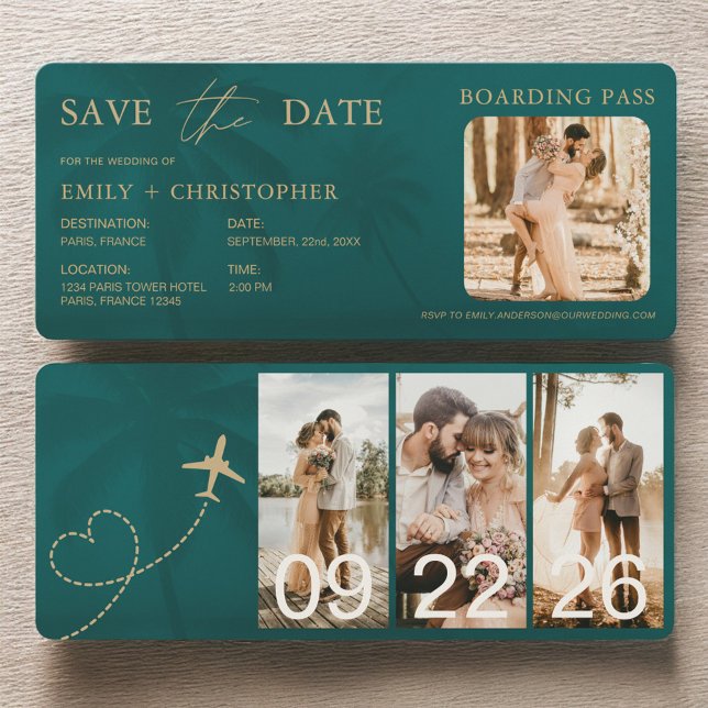 Tropical Boarding Pass Destination Plane Ticket (Von Creator hochgeladen)