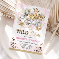 Tropical Boho Safari Animals Girl Baby Dusche