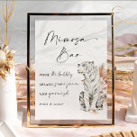 Tropical Boho Tigers Mimosa Bar Fotodruck<br><div class="desc">Dieses bezaubernde tropische inspirierte Design mit boho Blumen und Tigern ist perfekt für ein lustiges Party!</div>