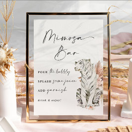 Tropical Boho Tigers Mimosa Bar Fotodruck