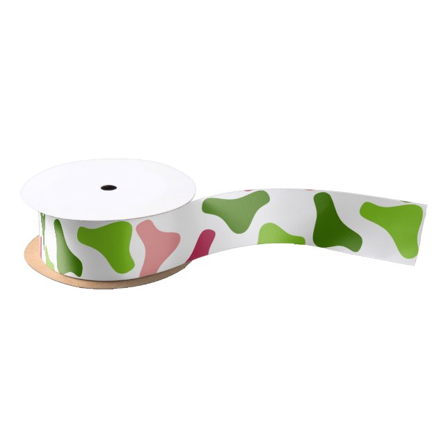 Tropical Boomerang Simple Pattern Ribbon Satinband (Spule)