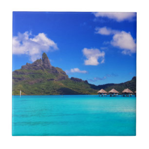 Tropical Bora Bora Landschaftlicher Inselurlaub Fliese