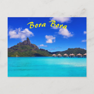 Tropical Bora Bora Landschaftlicher Inselurlaub Postkarte