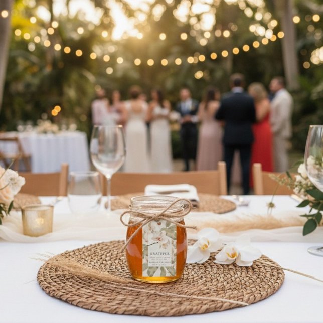 Tropical Botanical Garden Wedding  Thank You Favor Geschenkanhänger (Von Creator hochgeladen)