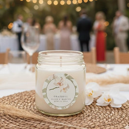 Tropical Botanical Garden Wedding Thank You Favor Runder Aufkleber