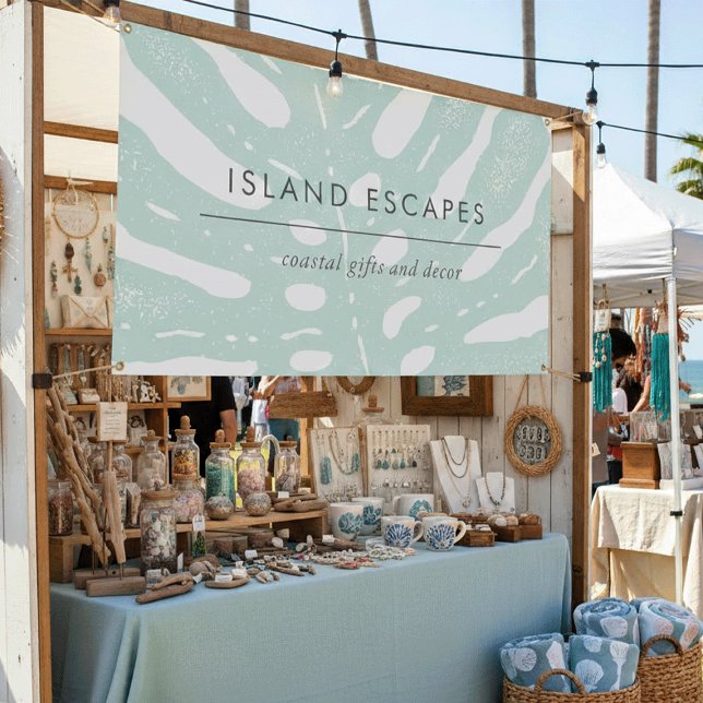 Tropical Botanical Monsteral Leaf Business Banner (Von Creator hochgeladen)