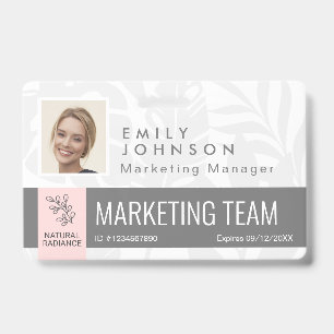 Tropical Botanicals Pink Beauty Foto & Logo-Mitarb Ausweis