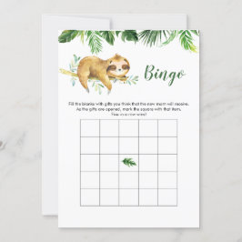 Tropical Boy Sloth Baby Dusche Bingo Spiel Einladung