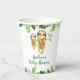 Tropical Boy Sloth Baby Shooting Paper Cup Pappbecher