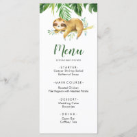 Tropical Boy Sloth Baby Showmenü