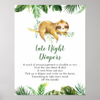 Tropical Boy Sloth Babydusche Spätabendwascher