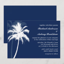 Tropical Breeze Blue Palm Trees Wedding