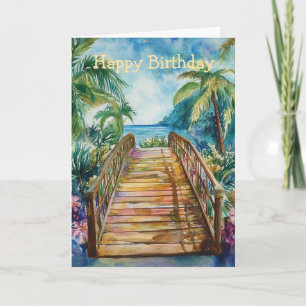 Tropical Bridge Geburtstag Karte