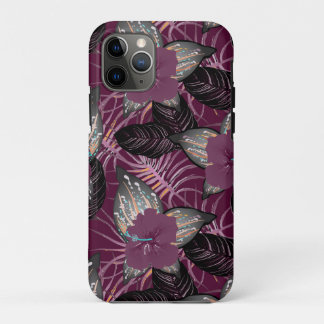 Tropical Burgundy Hibiskus Floral Case-Mate iPhone Hülle