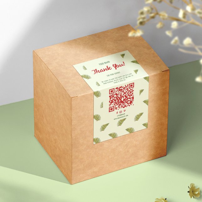 Tropical Business Danke Box Siegel Label QR-Code (Von Creator hochgeladen)