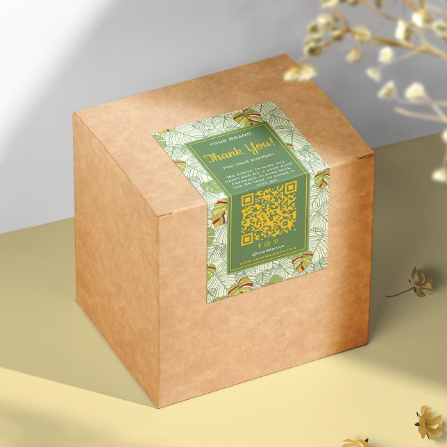 Tropical Business Danke Box Siegel Label QR-Code (Von Creator hochgeladen)