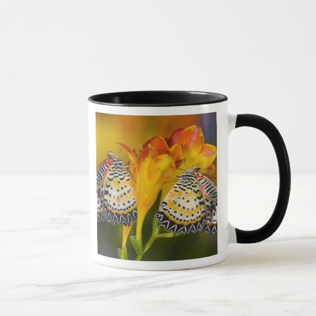 Tropical Butterfly Twins Tasse (Rechts)