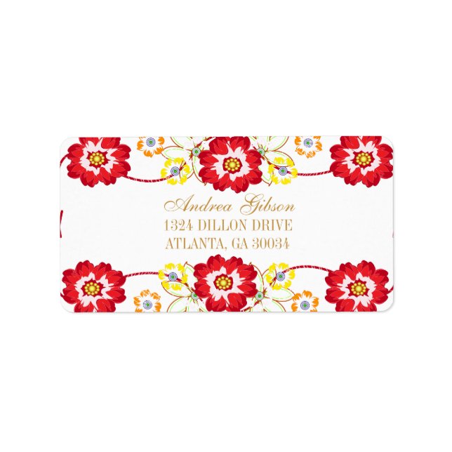 Tropical Cabana Adressaufkleber (Vorne)