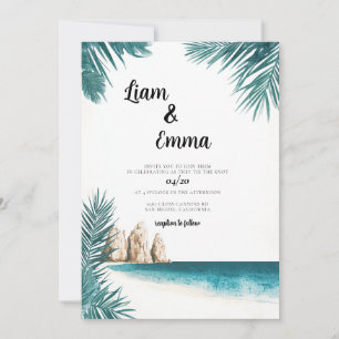 Tropical Cabo Mexico Einladung zur Hochzeit