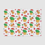 Tropical Cactus Christmas Seidenpapier<br><div class="desc">Ein schönes Weihnachtskaktus-Weihnachtszittel</div>