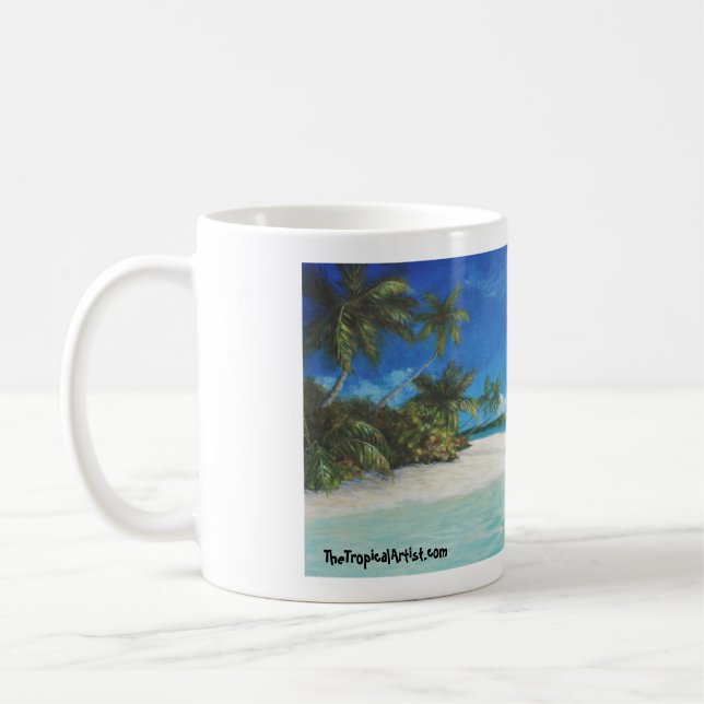 Tropical Caribbean Island Coffee Tasse (Links)