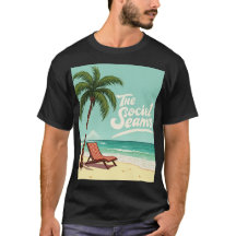 Tropical Chill - Palm Tree & Beach Chair T - Shirt