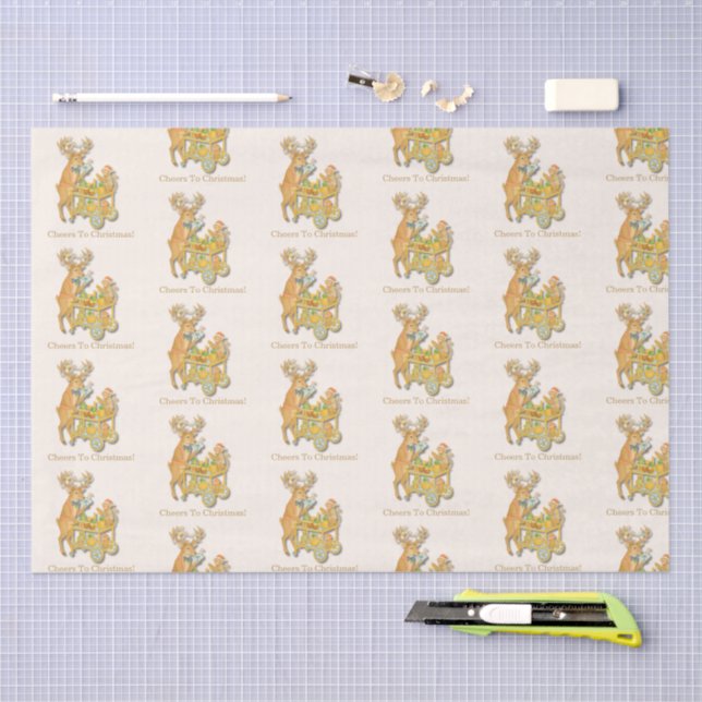 Tropical Chinoiserie Christmas Bar cart Seidenpapier (Handwerk)