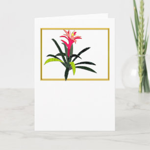 Tropical Christmas Bromeliad Feiertagskarte