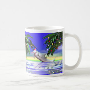Tropical Christmas Dolphin Tasse