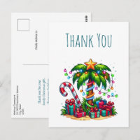 Tropical Christmas Palm Tree Vielen Dank