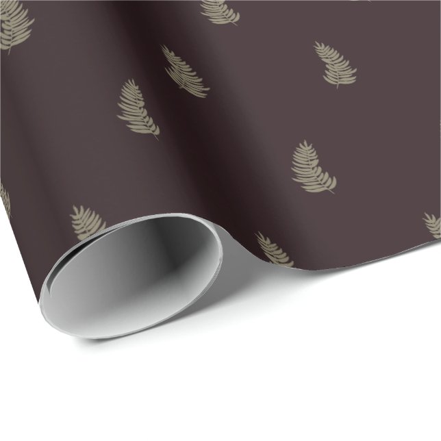 Tropical Christmas Sage Green Black Palm Leaf Geschenkpapier (Rolleneckpunkt)