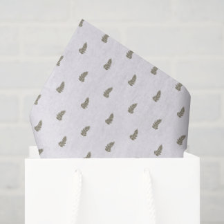 Tropical Christmas Sage Green White Palm Leaf Seidenpapier