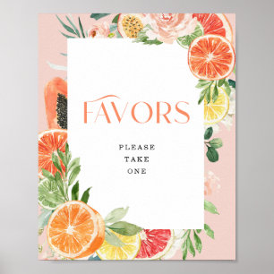 Tropical Citrus Brautparty-Geschenke Poster