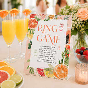 Tropical Citrus Brautparty Ring-Spiel Schild