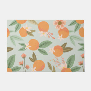 Tropical Citrus Floral Minze Green Fußmatte