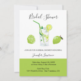 Tropical Citrus Green Lime Bridal Shower Einladung