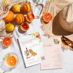 Tropical Citrus Spritz   Bachelorette Weekend Einladung