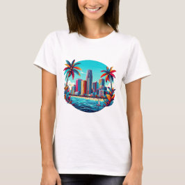 Tropical Cityscape Oasis T-Shirt