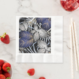 Tropical Class ist eine blaue, silberne und golden Serviette