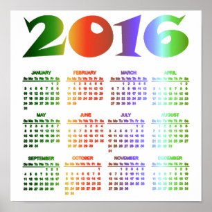 Tropical Colors 2016 Kalender Poster