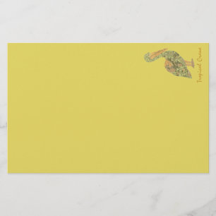 Tropical Crane Stationery Briefpapier
