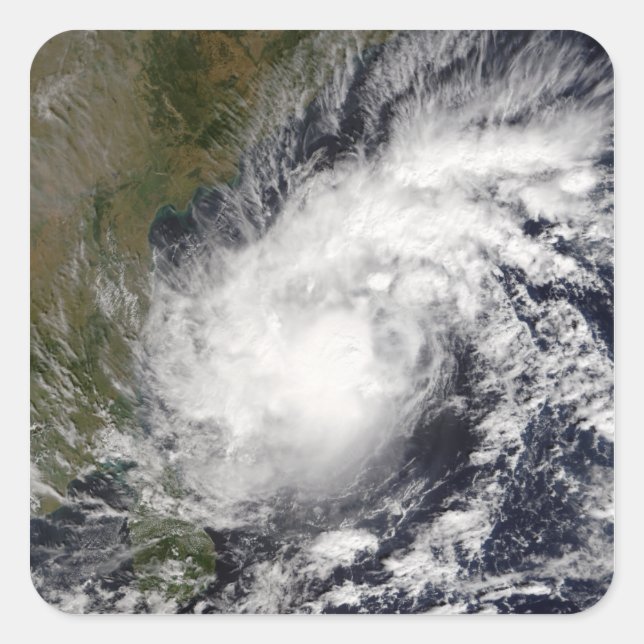 Tropical Cyclone Baaz Quadratischer Aufkleber (Vorderseite)